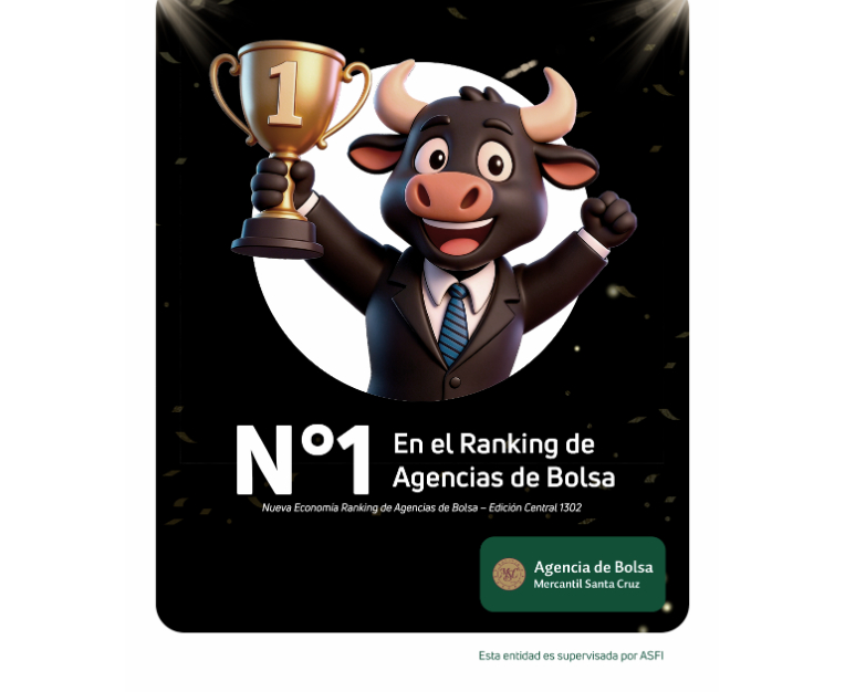 Mercantil Santa Cruz Agencia de Bolsa es reconocida como la Agencia de Bolsa N.º 1 del país – Gestión 2025